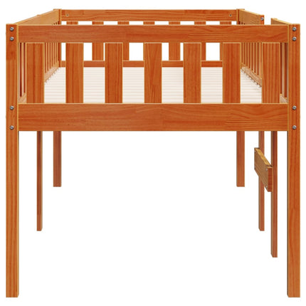 Letto Bambini senza Materasso Marrone Cera 90x200 cm Legno Pino