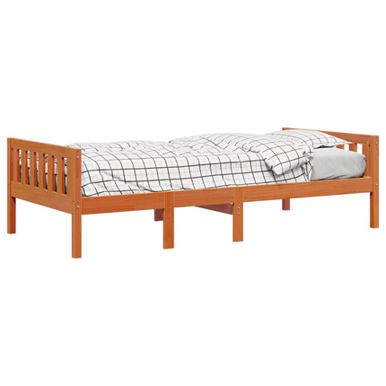 Letto Bambini senza Materasso Marrone Cera 80x200 cm Legno Pino