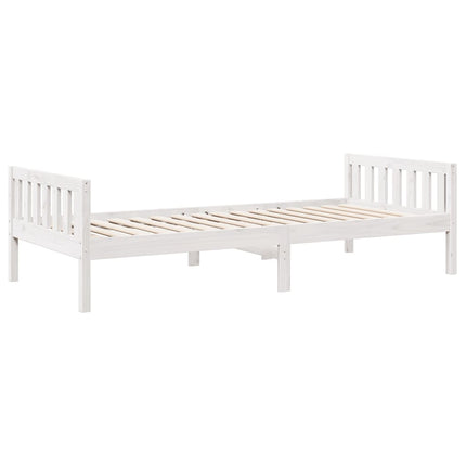 Letto per Bambini senza Materasso Bianco 90x200cm Massello Pino