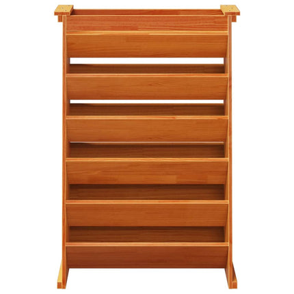 Fioriera Erbe 6 Ripiani Marrone Cera 69x40x101,5cm Legno Pino