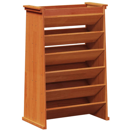 Fioriera Erbe 6 Ripiani Marrone Cera 69x40x101,5cm Legno Pino