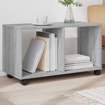 Mobiletto con Ruote Grigio Sonoma 72x33x42,5 cm in Truciolato