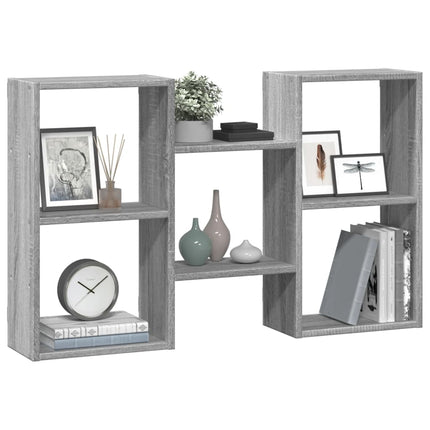 Mensola a Muro Grigio Sonoma 96x18x60 cm in Truciolato