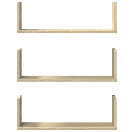Mensole Parete 2pz Rovere Sonoma 58x18x18 cm in Truciolato