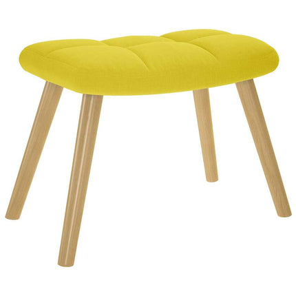 Sedia Relax con Poggiapiedi Giallo Chiaro in Tessuto