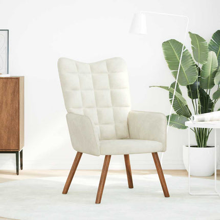 Sedia Relax Crema in Velluto