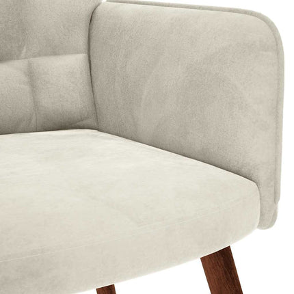 Sedia Relax Crema in Velluto