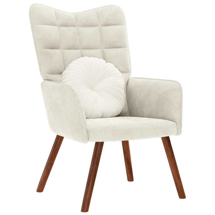 Sedia Relax Crema in Velluto