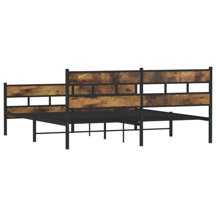 Giroletto senza Materaso in Metallo Rovere Fumo 183x213 cm