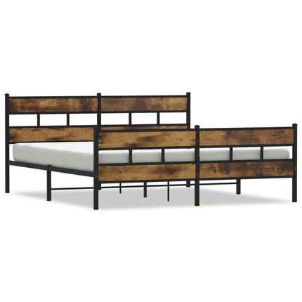 Giroletto senza Materaso in Metallo Rovere Fumo 193x203 cm