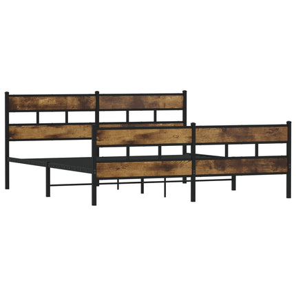 Giroletto senza Materaso in Metallo Rovere Fumo 193x203 cm