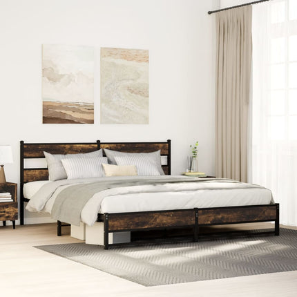 Giroletto senza Materaso in Metallo Rovere Fumo 180x200 cm