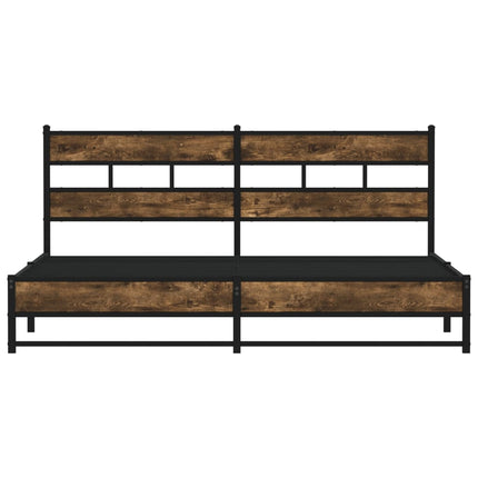 Giroletto senza Materaso in Metallo Rovere Fumo 193x203 cm