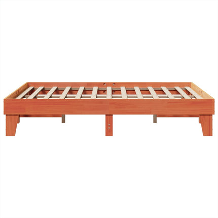 Letto senza Materasso Marrone Cera 150x200 cm in Legno di Pino