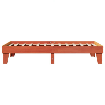 Letto senza Materasso Marrone Cera 100x200 cm in Legno di Pino