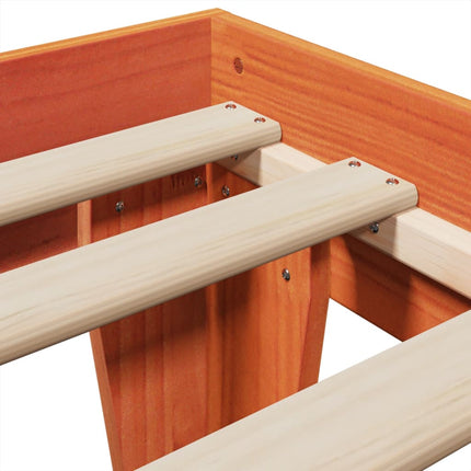 Letto senza Materasso Marrone Cera 100x200 cm in Legno di Pino