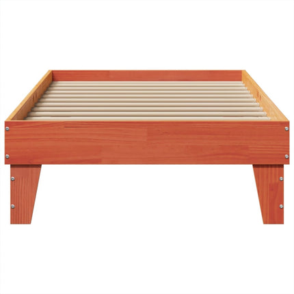 Letto senza Materasso Marrone Cera 90x200 cm Legno di Pino