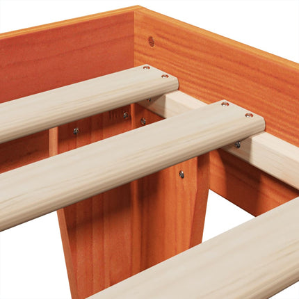 Letto senza Materasso Marrone Cera 90x200 cm Legno di Pino