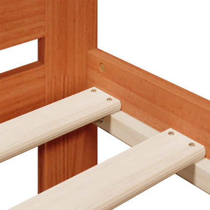 Letto senza Materasso Marrone Cera 90x190 cm in Legno di Pino