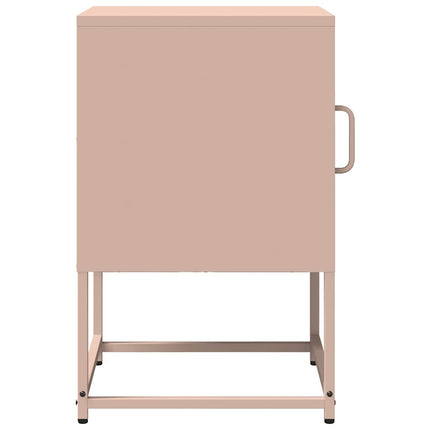 Comodino Rosa 36x39x60,5 cm in Acciaio Laminato a Freddo
