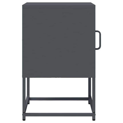 Comodino Antracite 36x39x60,5 cm in Acciaio Laminato a Freddo