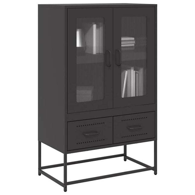 Credenza Nera 68x39x111,5 cm Acciaio