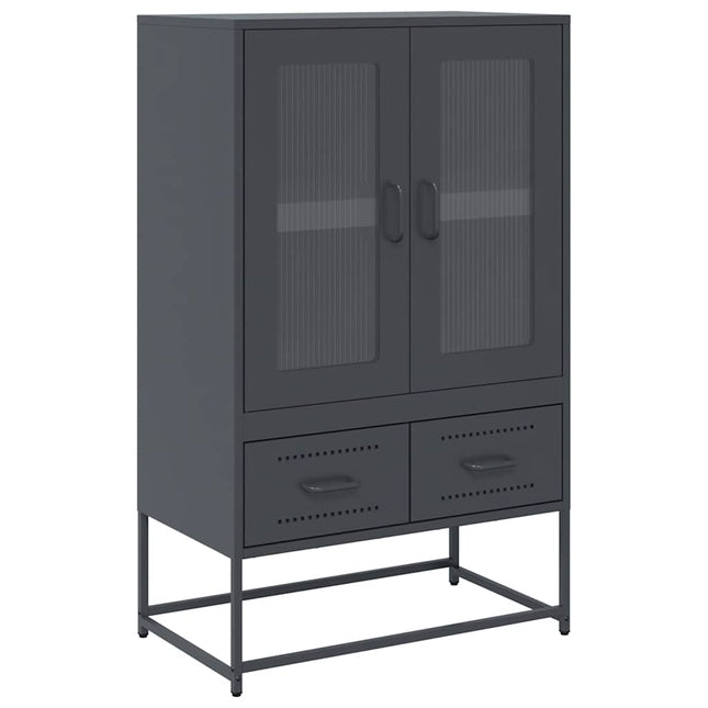 Credenza Antracite 68x39x111,5 cm Acciaio
