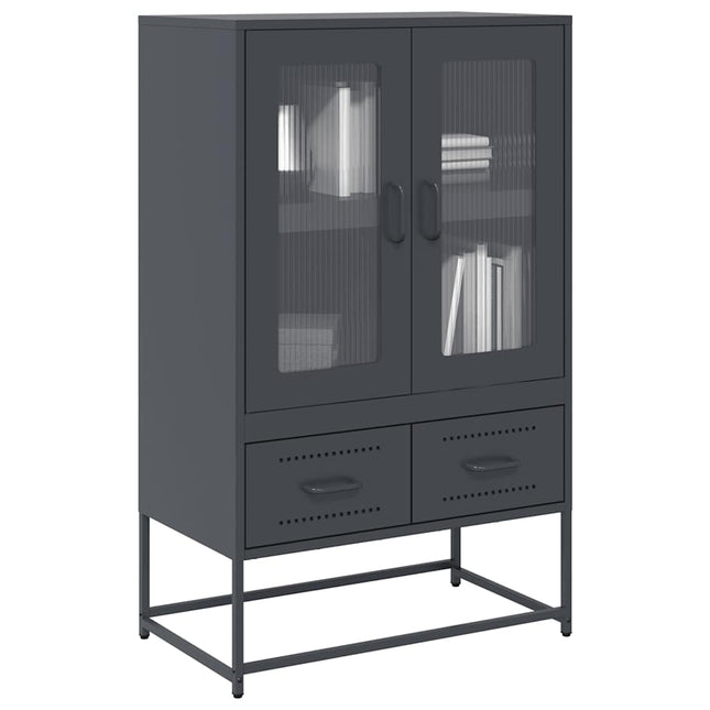 Credenza Antracite 68x39x111,5 cm Acciaio