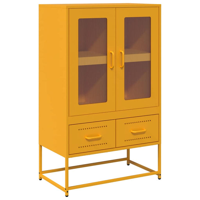 Credenza Giallo Senape 68x39x111,5 cm in Acciaio