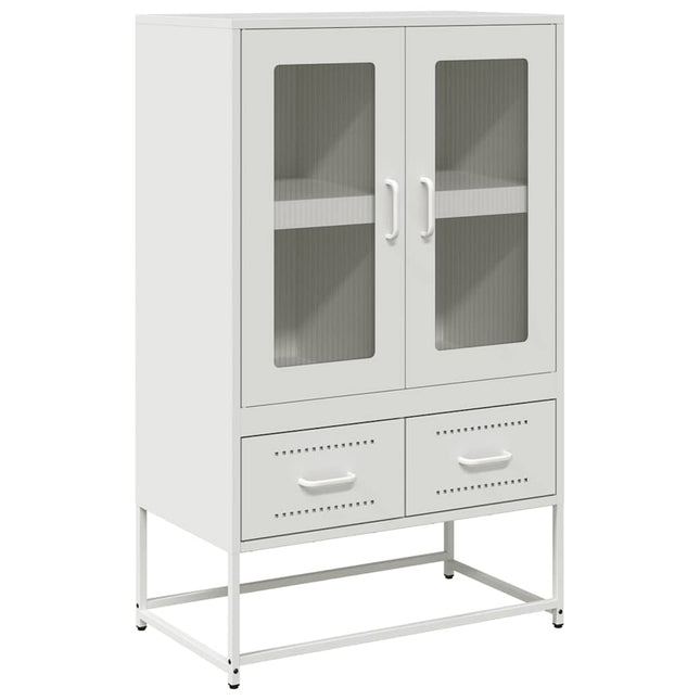 Credenza Bianca 68x39x111,5 cm Acciaio