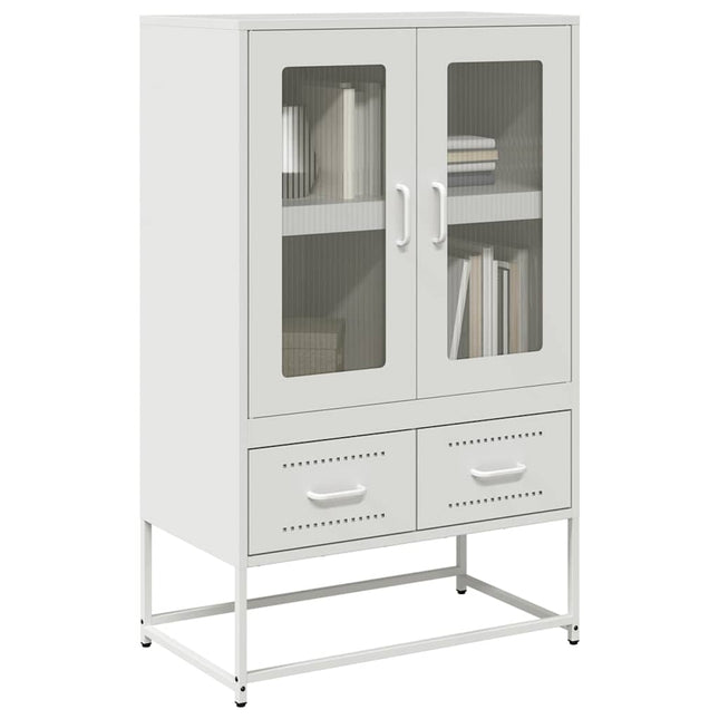 Credenza Bianca 68x39x111,5 cm Acciaio
