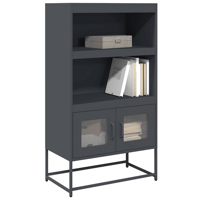 Credenza Antracite 68x39x123 cm Acciaio