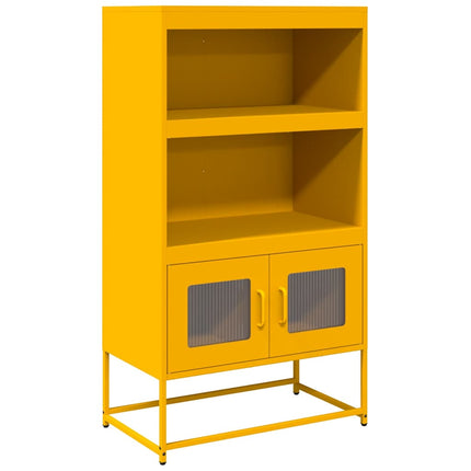 Credenza Giallo Senape 68x39x123 cm in Acciaio