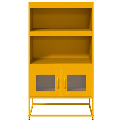 Credenza Giallo Senape 68x39x123 cm in Acciaio