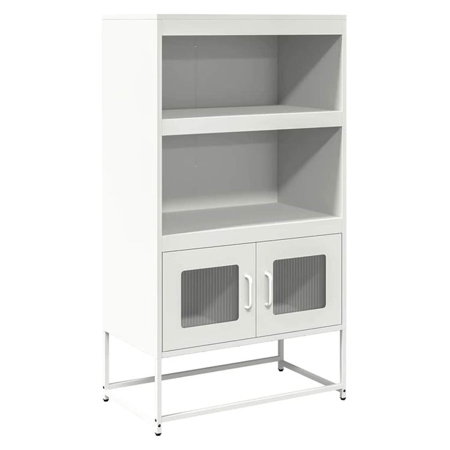 Credenza Bianca 68x39x123 cm in Acciaio