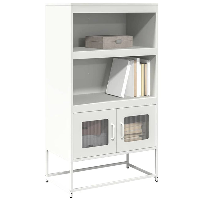 Credenza Bianca 68x39x123 cm in Acciaio