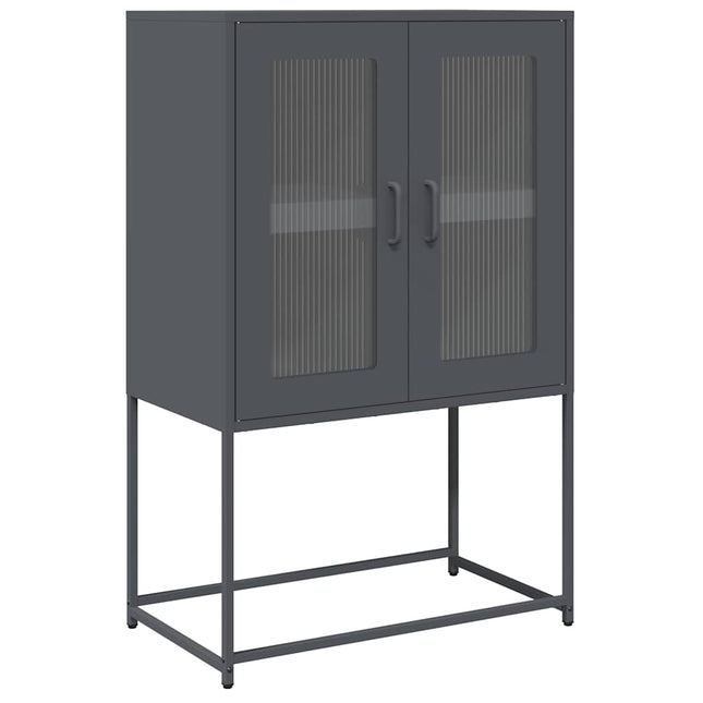 Credenza Antracite 68x39x107 cm Acciaio