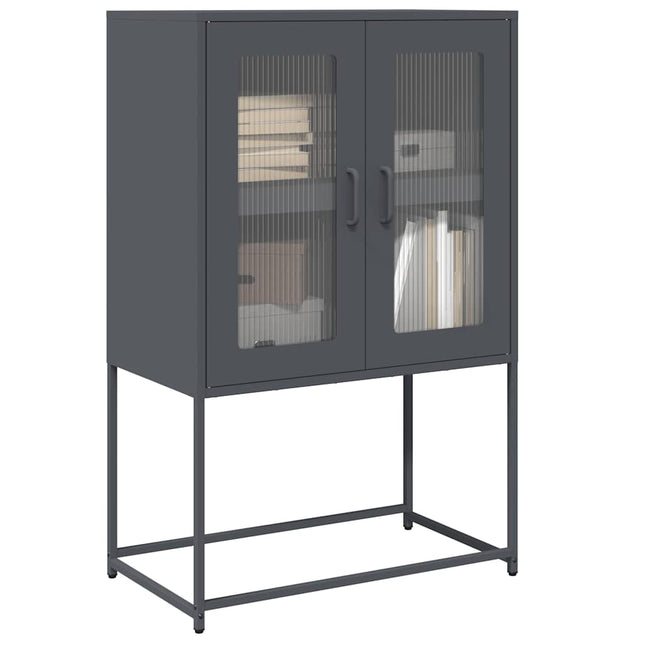 Credenza Antracite 68x39x107 cm Acciaio