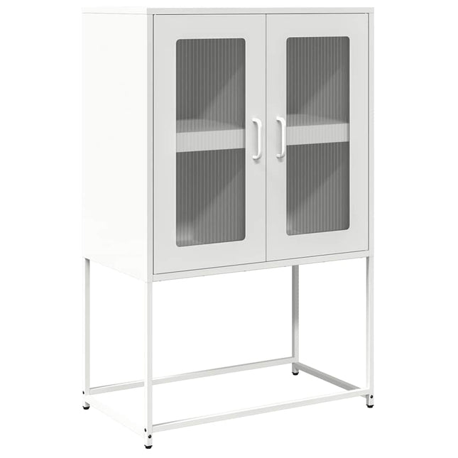 Credenza Bianca 68x39x107 cm in Acciaio