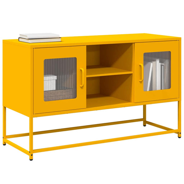 Mobile TV Giallo Senape 100,5x39x60,5 cm in Acciaio
