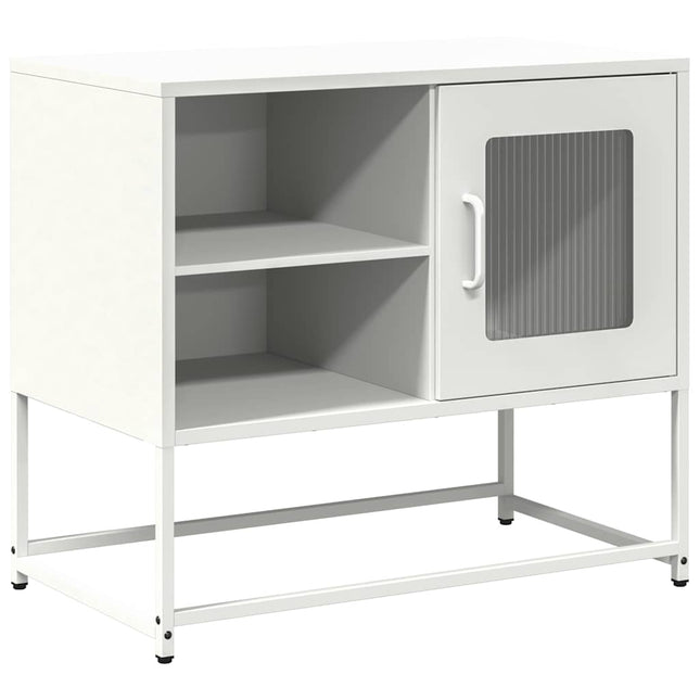 Mobile TV Bianco 68x39x60,5 cm in Acciaio