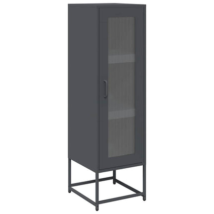 Credenza Antracite 36x39x123 cm Acciaio Laminato a Freddo