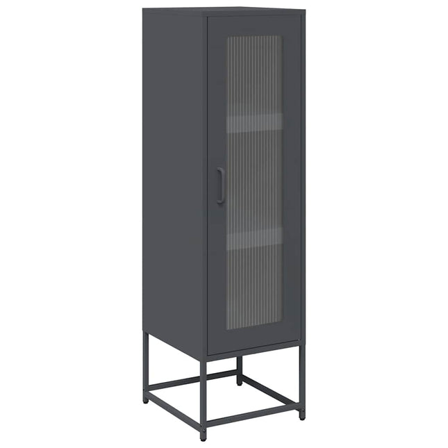 Credenza Antracite 36x39x123 cm Acciaio Laminato a Freddo