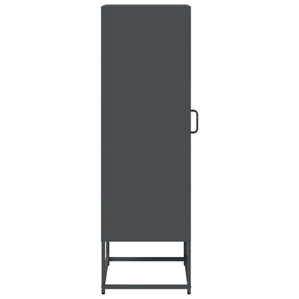 Credenza Antracite 36x39x123 cm Acciaio Laminato a Freddo