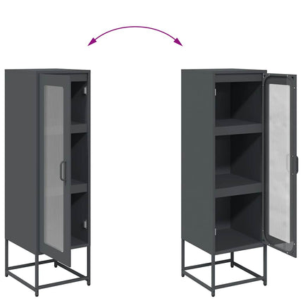 Credenza Antracite 36x39x123 cm Acciaio Laminato a Freddo