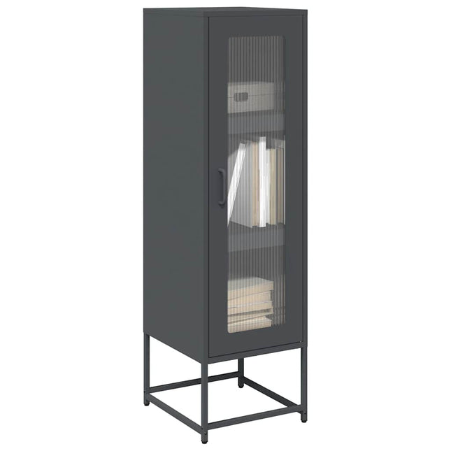 Credenza Antracite 36x39x123 cm Acciaio Laminato a Freddo
