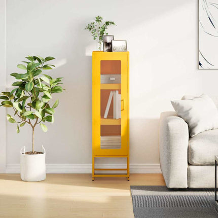 Credenza Giallo Senape 36x39x123 Acciaio Laminato Freddo