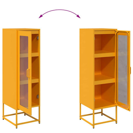 Credenza Giallo Senape 36x39x123 Acciaio Laminato Freddo