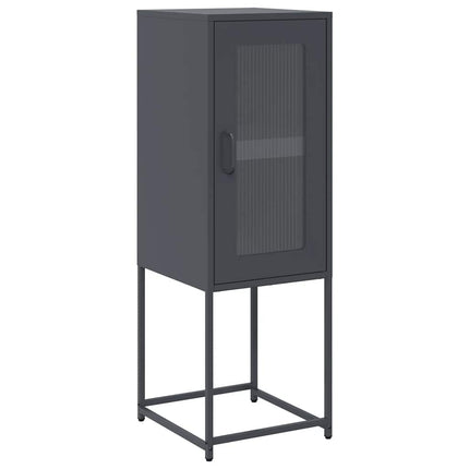 Credenza Antracite 36x39x107 cm in Acciaio Laminato a Freddo
