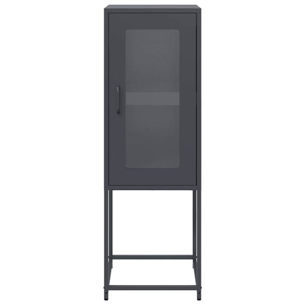 Credenza Antracite 36x39x107 cm in Acciaio Laminato a Freddo